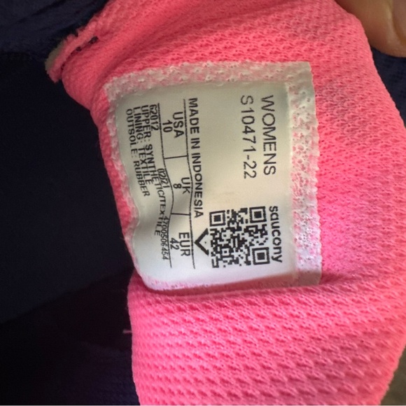 Saucony Blue and Pink Athletic Shoes with Breathable Mesh - Picture 9 of 9